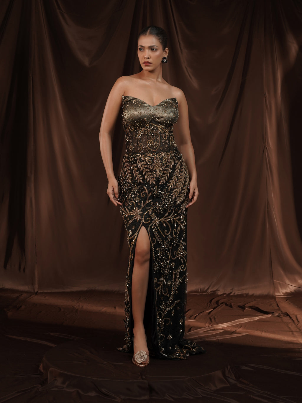 Black Embellished Gown