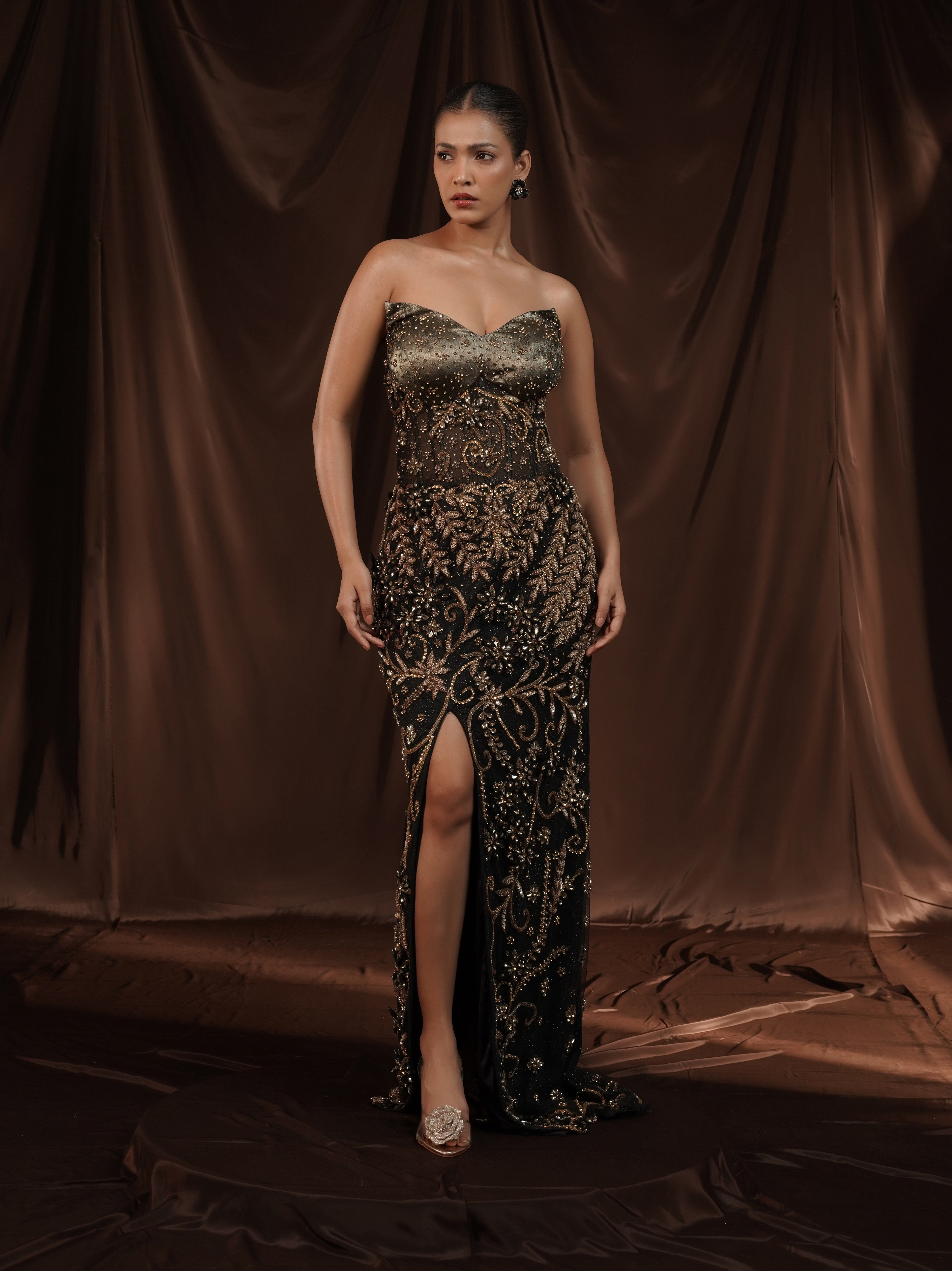 Black Embellished Gown