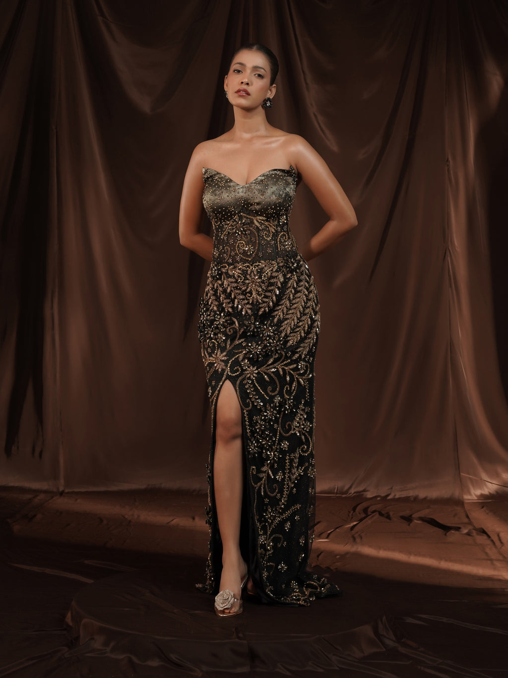 Black Embellished Gown