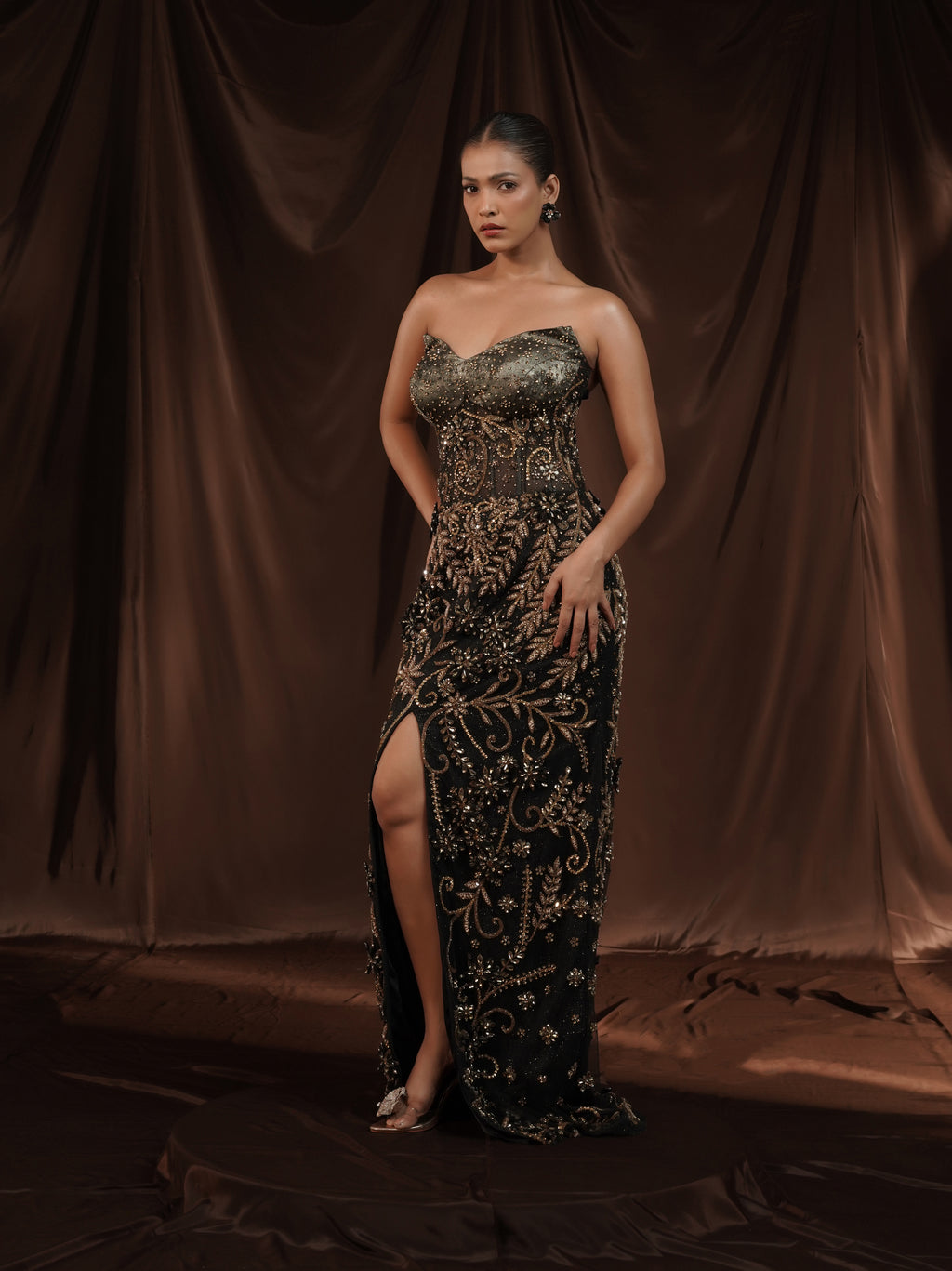 Black Embellished Gown