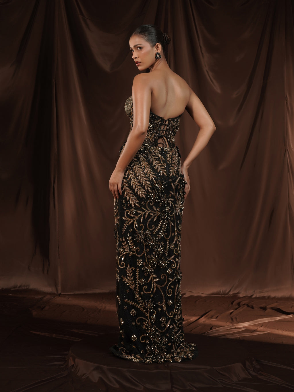 Black Embellished Gown
