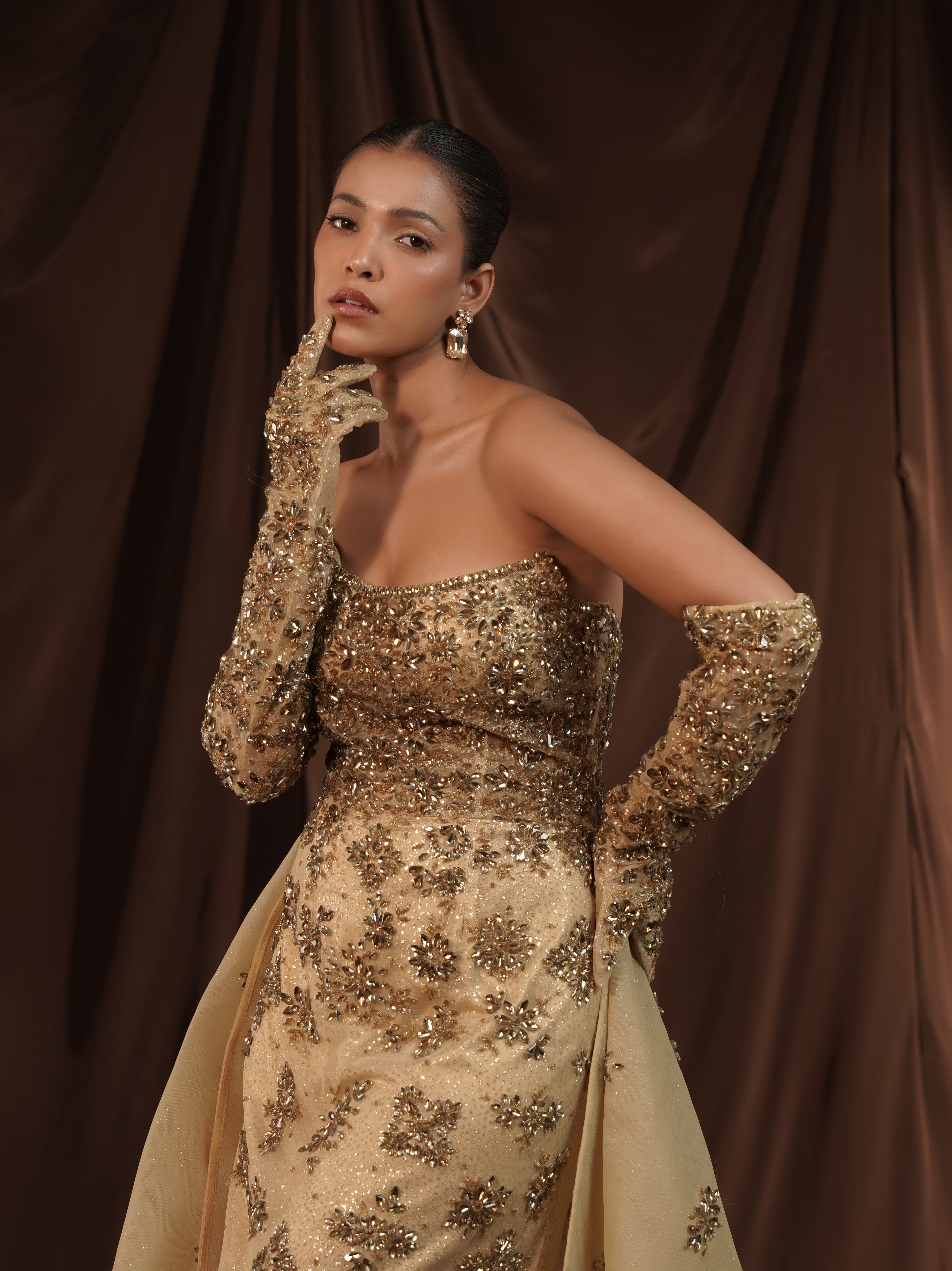 Champagne Crystal Enchantress Gown