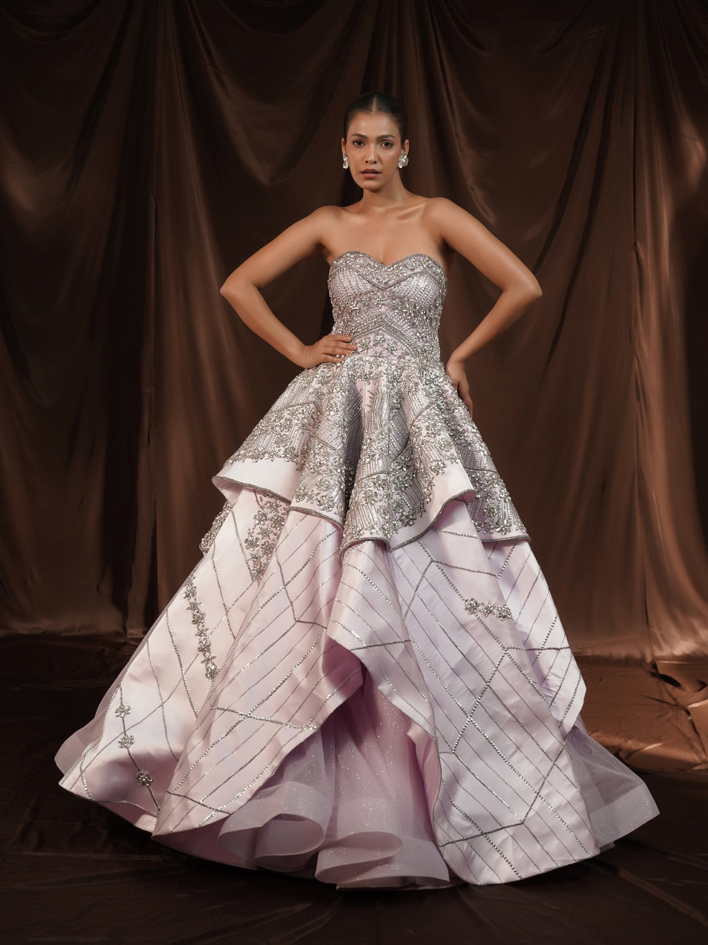 Lylac Crystalized Ball Gown