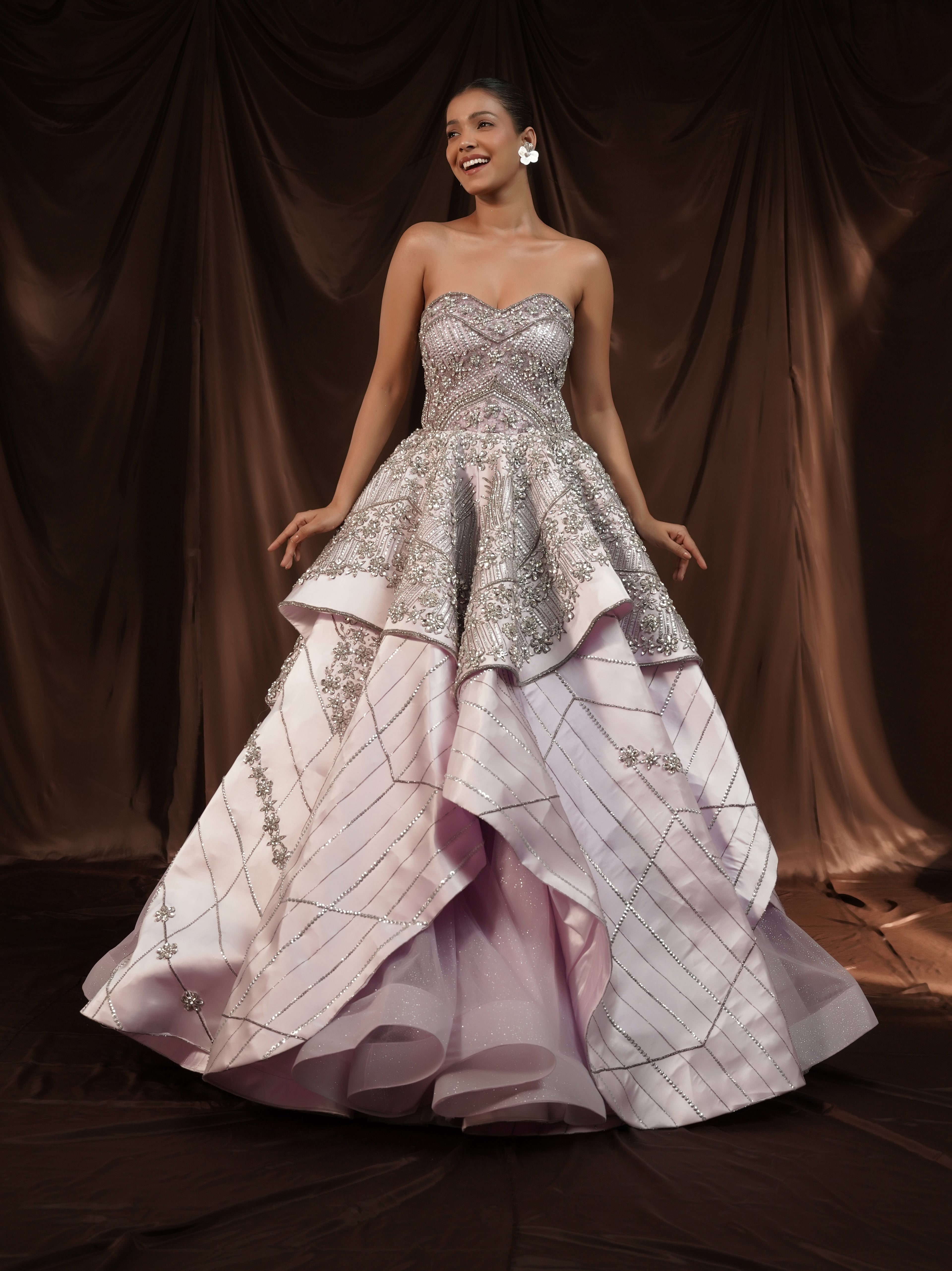 Lylac Crystalized Ball Gown