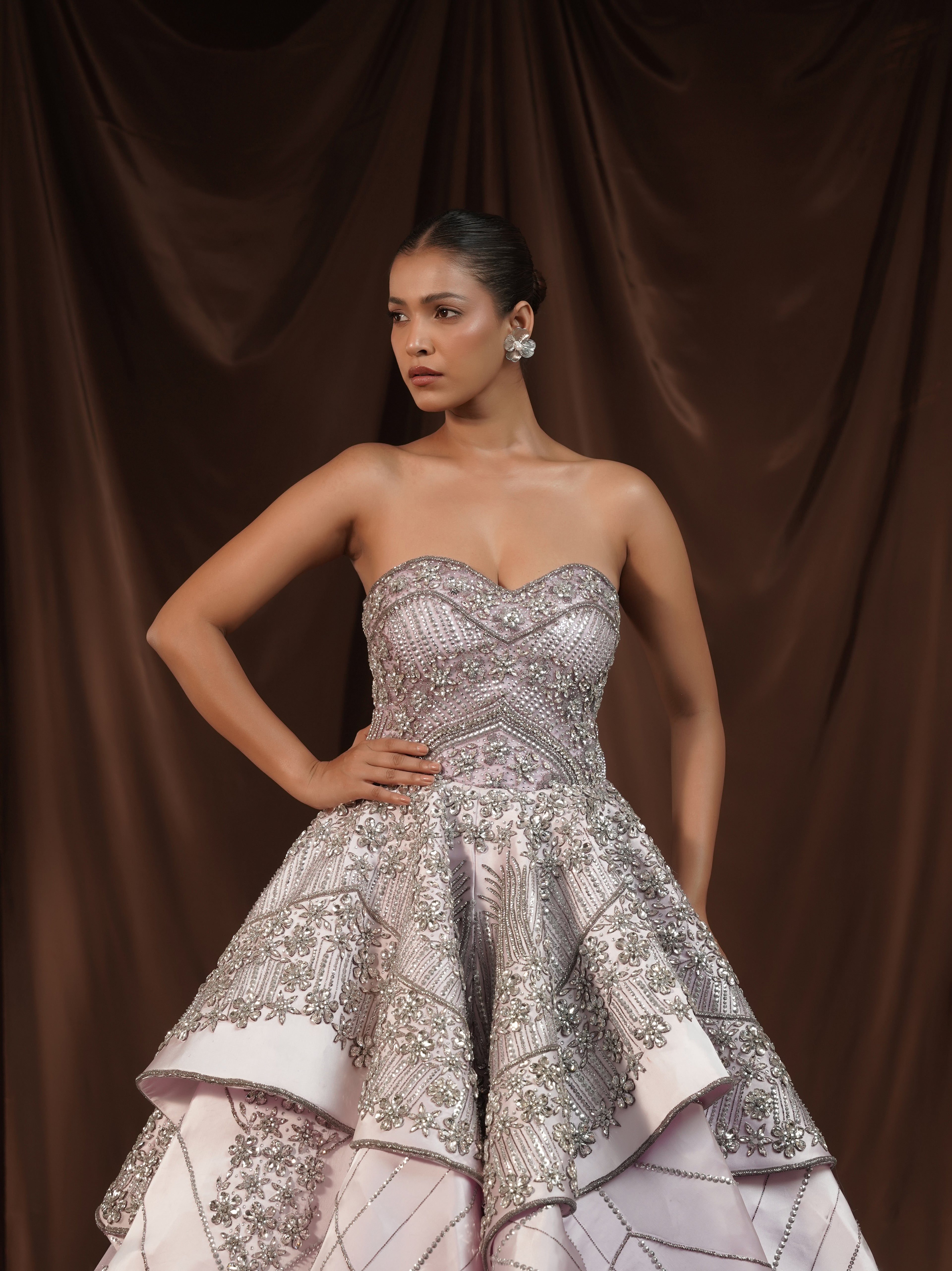 Lylac Crystalized Ball Gown