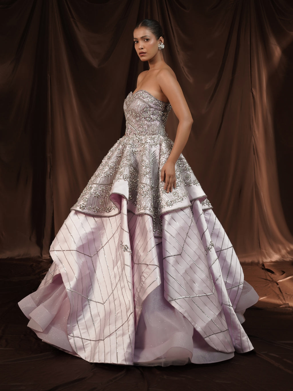 Lylac Crystalized Ball Gown