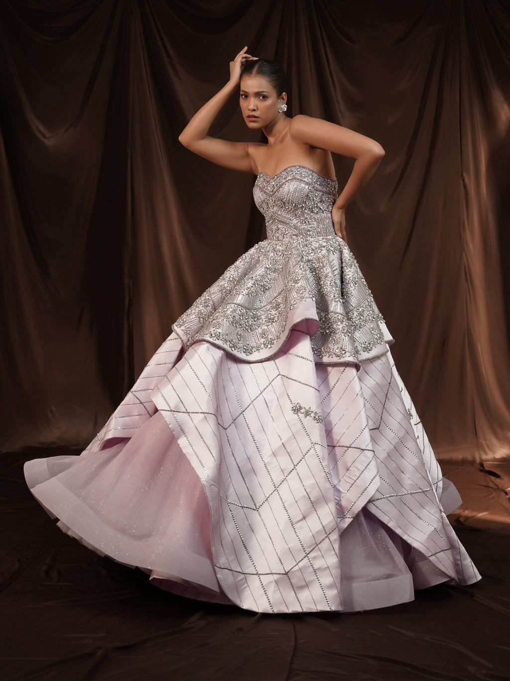 Lylac Crystalized Ball Gown