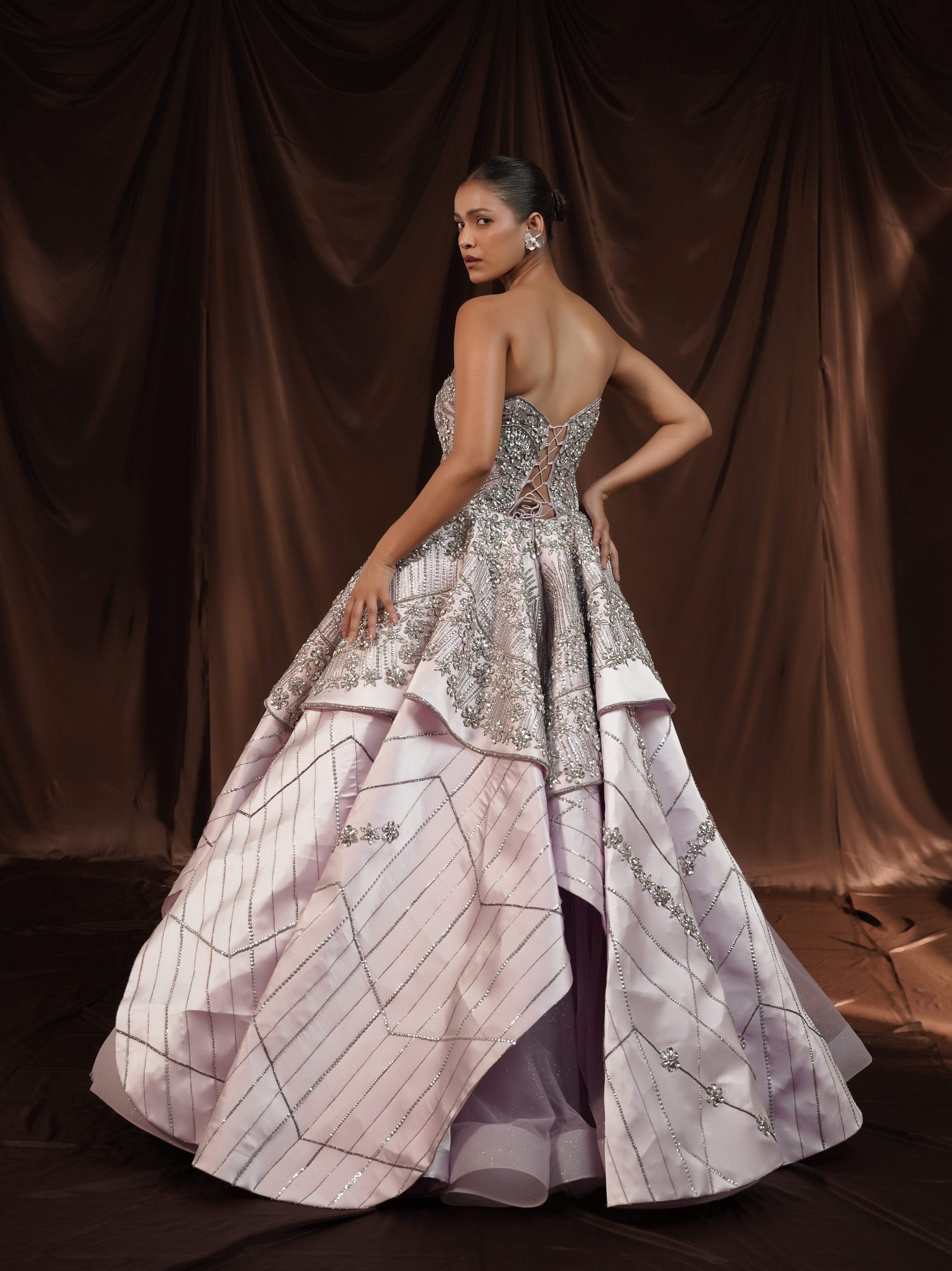 Lylac Crystalized Ball Gown