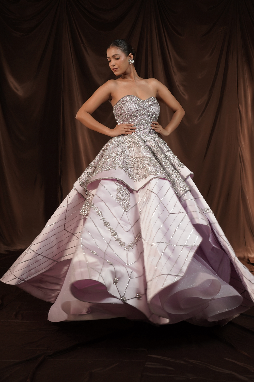 Lylac Crystalized Ball Gown